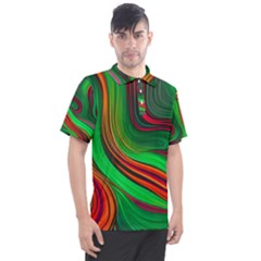 Background Green Red Men s Polo Tee by Ravend