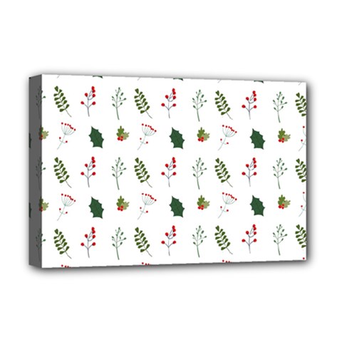 Leaves Mistletoe Plants Winter Deluxe Canvas 18  X 12  (stretched) by Ravend