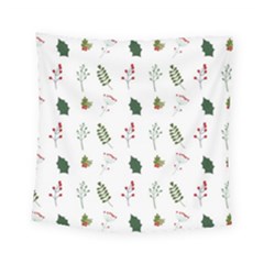 Leaves Mistletoe Plants Winter Square Tapestry (small) by Ravend