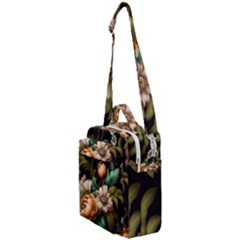 Floral Flower Blossom Bloom Flora Crossbody Day Bag by Ravend