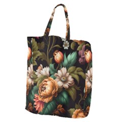 Floral Flower Blossom Bloom Flora Giant Grocery Tote by Ravend