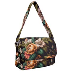 Floral Flower Blossom Bloom Flora Courier Bag by Ravend