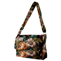 Floral Flower Blossom Bloom Flora Full Print Messenger Bag (m) by Ravend