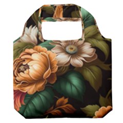 Floral Flower Blossom Bloom Flora Premium Foldable Grocery Recycle Bag by Ravend