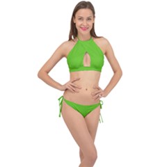 Jasmine Green	 - 	Cross Front Halter Bikini Set