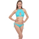 Celeste Blue	 - 	Cross Front Halter Bikini Set View1