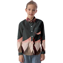 Ai Generated Leaves Foliage Plants Kids  Long Sleeve Shirt by Ravend