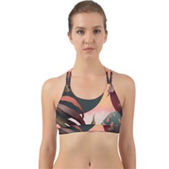 Ai Generated Leaves Foliage Plants Back Web Sports Bra by Ravend