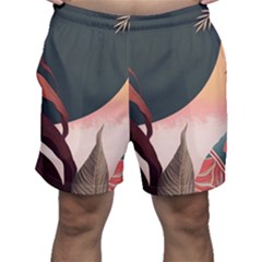 Ai Generated Leaves Foliage Plants Men s Shorts by Ravend