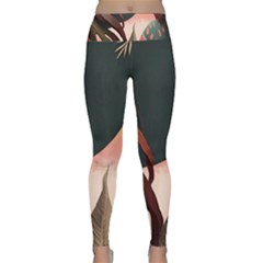 Ai Generated Leaves Foliage Plants Lightweight Velour Classic Yoga Leggings by Ravend