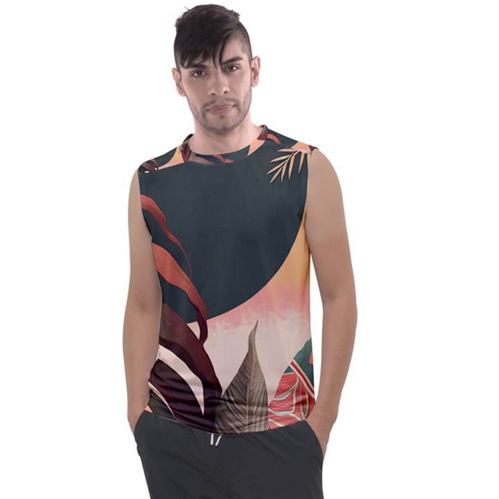 Ai Generated Leaves Foliage Plants Men s Regular Tank Top