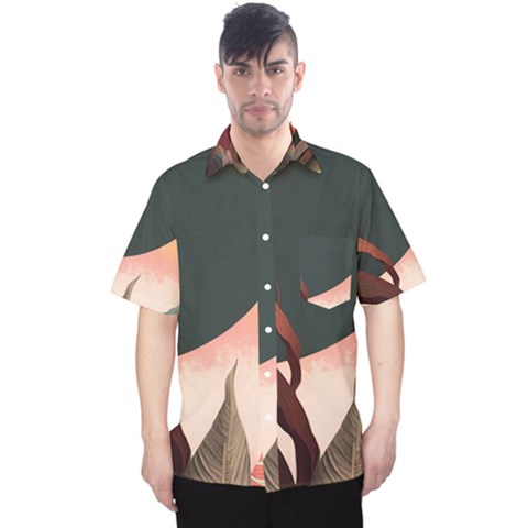 Ai Generated Leaves Foliage Plants Men s Hawaii Shirt by Ravend