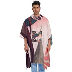 Ai Generated Leaves Foliage Plants Men s Hooded Rain Ponchos by Ravend