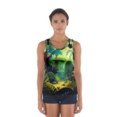 Jungle Rainforest Tropical Forest Sport Tank Top  by Ravend