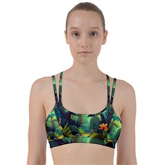 Jungle Rainforest Tropical Forest Line Them Up Sports Bra by Ravend