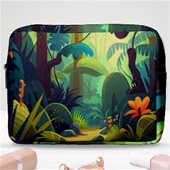 Jungle Rainforest Tropical Forest Make Up Pouch (large) by Ravend