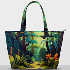 Jungle Rainforest Tropical Forest Back Pocket Shoulder Bag  by Ravend