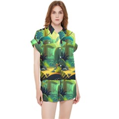 Jungle Rainforest Tropical Forest Chiffon Lounge Set by Ravend