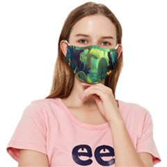 Jungle Rainforest Tropical Forest Fitted Cloth Face Mask (adult) by Ravend