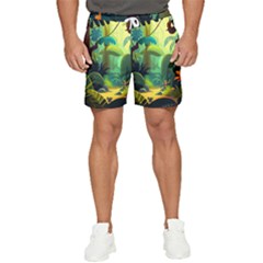 Jungle Rainforest Tropical Forest Men s Runner Shorts by Ravend