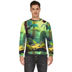 Jungle Rainforest Tropical Forest Men s Fleece Sweatshirt by Ravend