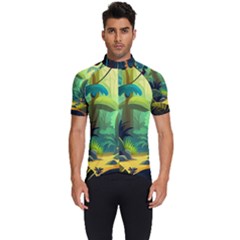 Jungle Rainforest Tropical Forest Men s Short Sleeve Cycling Jersey by Ravend