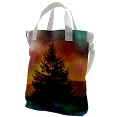 Tree Nature Landscape Fantasy Canvas Messenger Bag by Ravend