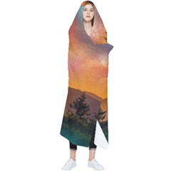 Tree Nature Landscape Fantasy Wearable Blanket by Ravend