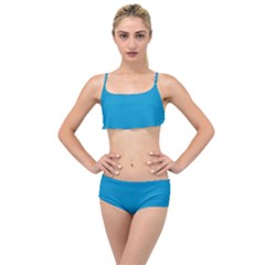 Cerulean Blue	 - 	layered Top Bikini Set by ColorfulSwimWear