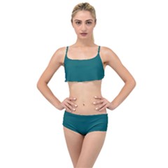 Ocean Blue	 - 	layered Top Bikini Set by ColorfulSwimWear