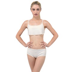 Cosmic Latte	 - 	layered Top Bikini Set by ColorfulSwimWear