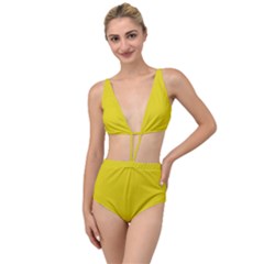 Citrine Yellow	 - 	tied Up Two Piece Swimsuit by ColorfulSwimWear