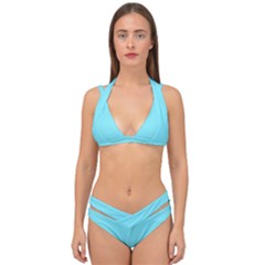 Arctic Blue	 - 	double Strap Halter Bikini Set by ColorfulSwimWear