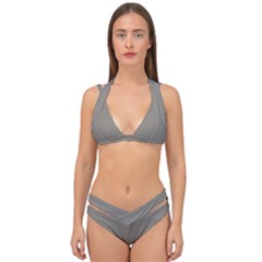 Middle Grey	 - 	double Strap Halter Bikini Set by ColorfulSwimWear