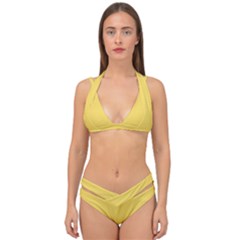 Roya Yellow	 - 	double Strap Halter Bikini Set