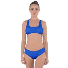 Absolute Zero Blue	 - 	criss Cross Bikini Set by ColorfulSwimWear