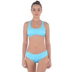 Arctic Blue	 - 	criss Cross Bikini Set by ColorfulSwimWear