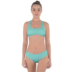 Lucite Green	 - 	criss Cross Bikini Set by ColorfulSwimWear