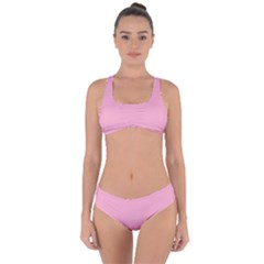 Nadeshilo Pink	 - 	criss Cross Bikini Set by ColorfulSwimWear