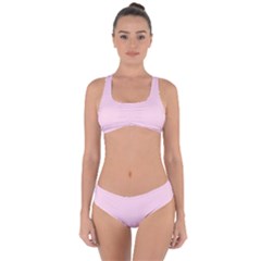 Pig Pink	 - 	criss Cross Bikini Set by ColorfulSwimWear