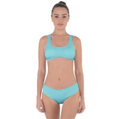 Tiffany Blue	 - 	criss Cross Bikini Set by ColorfulSwimWear