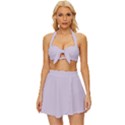 Languid Lavender Purple	 - 	Vintage Style Bikini Top and Skirt Set View1