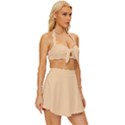 Deep Champagne White	 - 	Vintage Style Bikini Top and Skirt Set View3