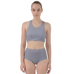 Chalice Silver Grey	 - 	racer Back Bikini Set by ColorfulSwimWear