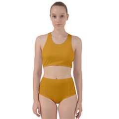 Gamboge Orange	 - 	racer Back Bikini Set by ColorfulSwimWear