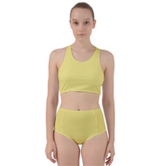 Daffodil Yellow	 - 	racer Back Bikini Set by ColorfulSwimWear