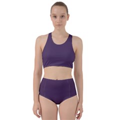 English Violet Purple	 - 	racer Back Bikini Set by ColorfulSwimWear