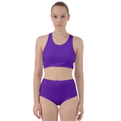 Grape Purple	 - 	racer Back Bikini Set by ColorfulSwimWear