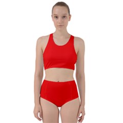 Candy Apple Red	 - 	racer Back Bikini Set by ColorfulSwimWear