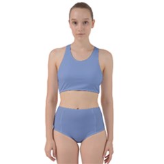 Serenity Blue	 - 	racer Back Bikini Set by ColorfulSwimWear